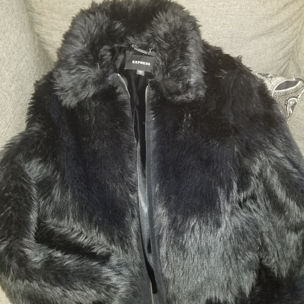 Express Womens Faux Fur Jacket